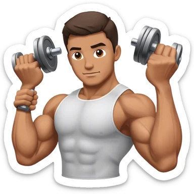 guy how to do bicep curls sticker