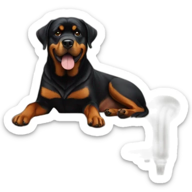 Rottweiler on a sofa sticker