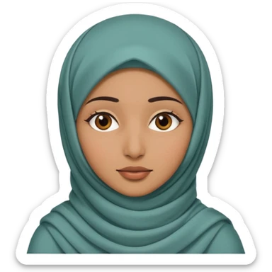 arab woman with hijab cover face sticker