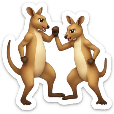 Kangaroo boxing  sticker