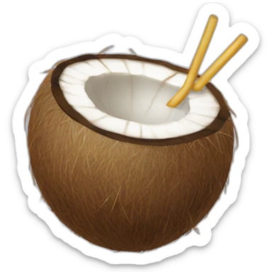 coconut-with-straw sticker