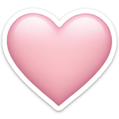 Light pink heart sticker