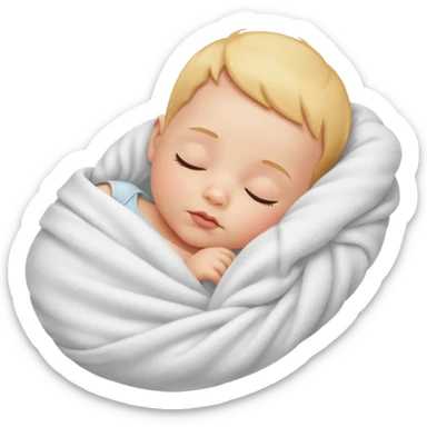 Baby sleeping in a blanket sticker