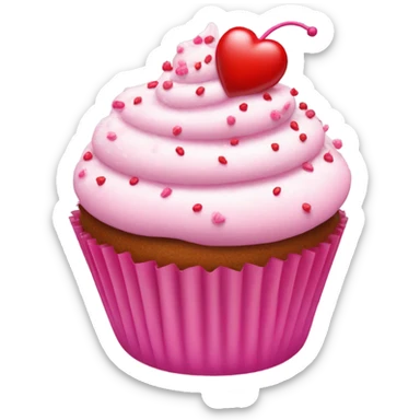 Heart Cupcake sticker