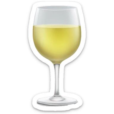 White wine in cup sticker