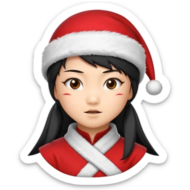 ninja Girl ,Christmas sticker