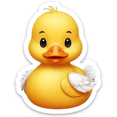 cute baby yellow duck  sticker