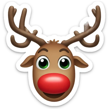 Red Nosed Reindeer sticker