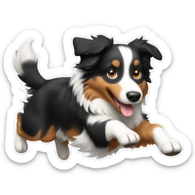 Australian shepherd jumping anvil sticker