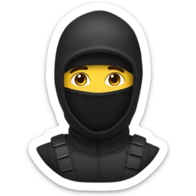 man with a balaclava sticker