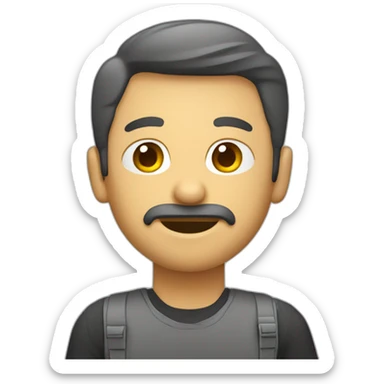 hombre canoso con cámara en mano sticker