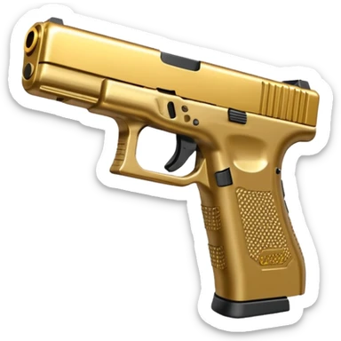 Gold Glock 19 sticker