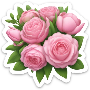 Pink flower bouquet  sticker