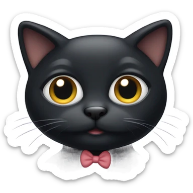 cute-chubby-fluffy-black-cat sticker