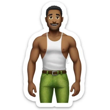 a men in a dino pants sticker