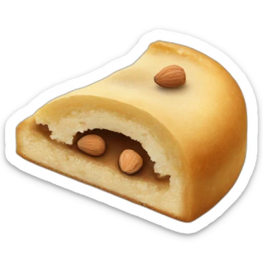 It is a sweet pastry in half-moon shape, filled with ground almonds, hazelnuts, or walnuts, and sugar sticker