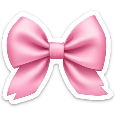 Baby pink bow sticker