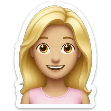 Happy blonde girl  sticker