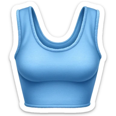 super realistic isolated blue cashmere crop top sticker
