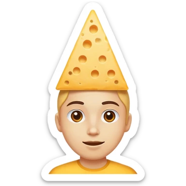 Packers fan with a cheese triangle on his head sticker