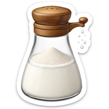 a salt shaker sprinkling salt sticker