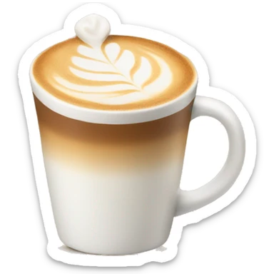 latte in a mug sticker