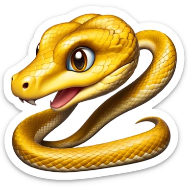 cinematic-cute-python-portrait-emoji,-head-tilted-playfully-and-inquisitively,-with-a-sleek,-patterned-body-accented-by-vibrant-scales-and-round,-sparkling-eyes-full-of-charm,-simplified-yet-irresistibly-adorable-features,-highly-detail  sticker