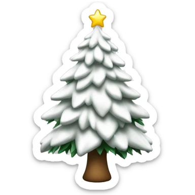 white christmas tree  sticker