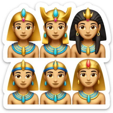 fammi una emoji che rappresenta tutti gli dei egizi sticker