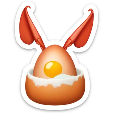Bunny egg lobster mix sticker