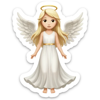ангел в полный рост со светлыми волосами sticker