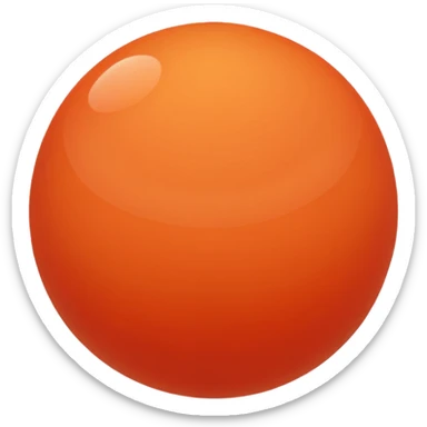 coral color sphere, only sphere. sticker