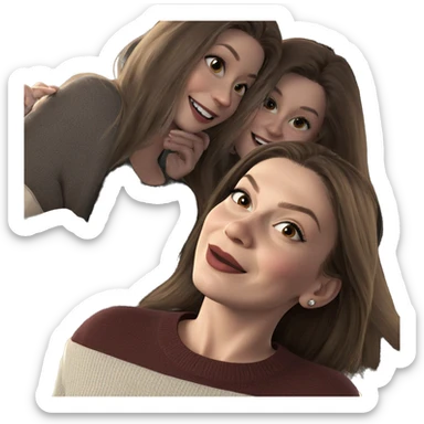 warm smiles and cozy sweaters sticker