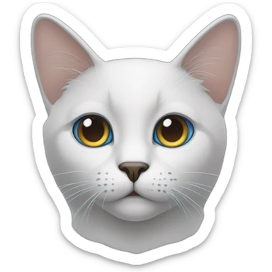 a cat with bule eyes sticker