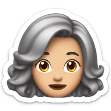 The girl farts Bob hairstyle. sticker