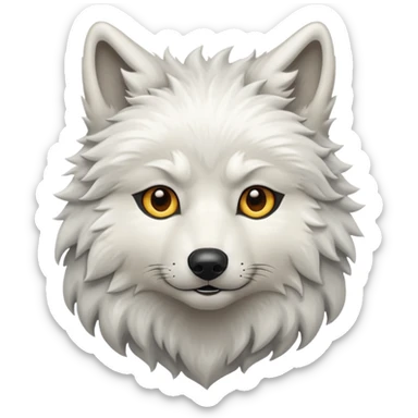 White wolf emoji sticker