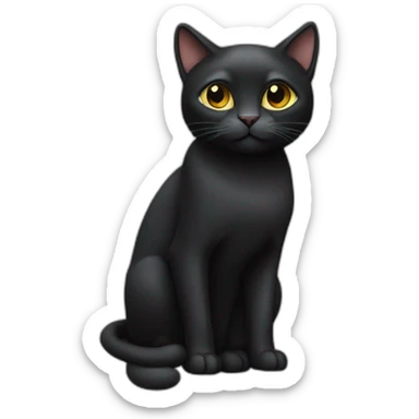 Gato negro sticker