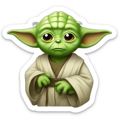 yoda as work assistance sticker