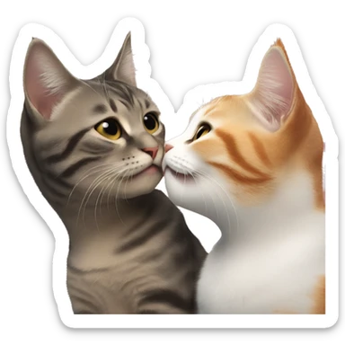 kiss cats sticker