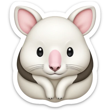 GENERATE ME A MOMONGA WHITE ANIMAL  FROM CHIIKAWA sticker