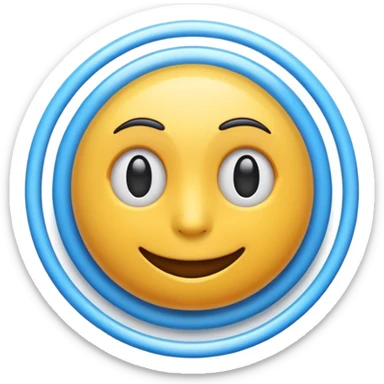iOS-style 3D emoji: three curved lines radiating outward sticker