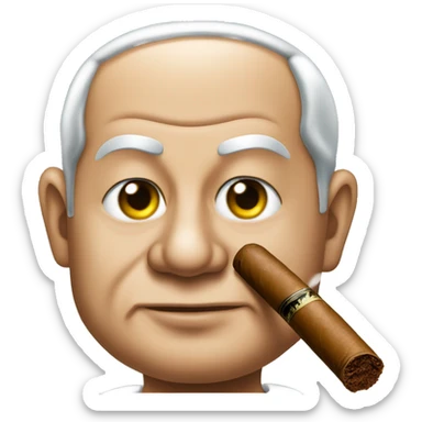Benjamin Netanyahu smokes a cigar sticker