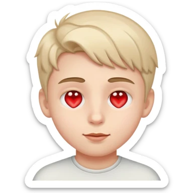 boy with heart eyes in love sticker