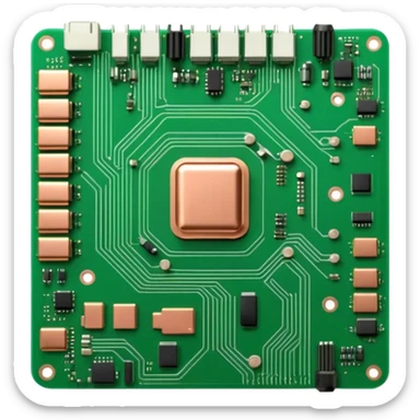 motherboard 3D oblique view sticker