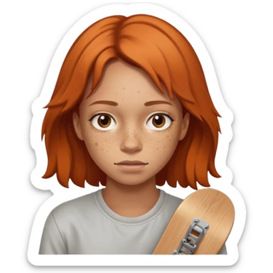 skateboarder girl mugshot sticker