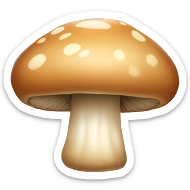 Light brown one mushroom sticker