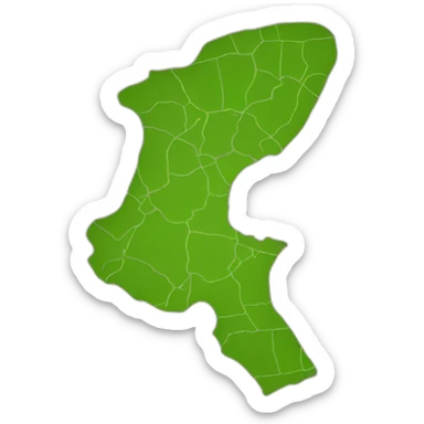 French Guiana map sticker