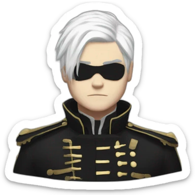 Gerard Way, short white hair, welcome to the black parade sticker