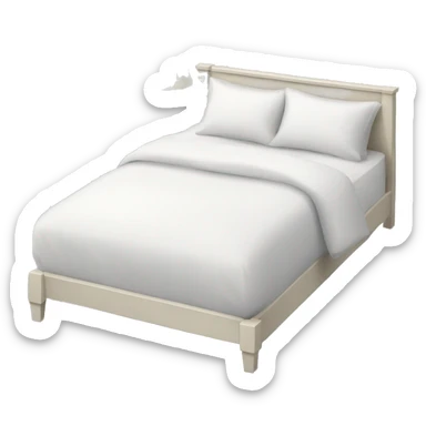 realistic-white-bed sticker