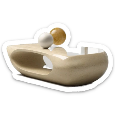 Arena Glass Coffee Table Organic – Travertine Spheres sticker